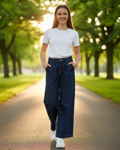 PANTALÓN VAQUERO ANCHO NIÑA