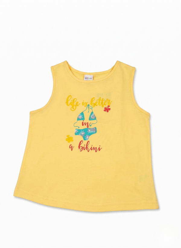 CAMISETA DE TIRANTES BIKINI AMARILLO