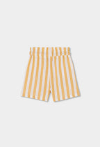 BERMUDAS DE LINO LISTADAS AMARILLAS