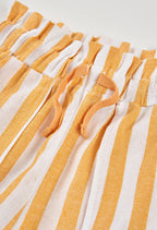 BERMUDAS DE LINO LISTADAS AMARILLAS
