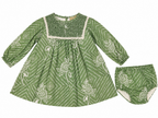 VESTIDO VERDE ESTAMPADO DE ESPIGAS