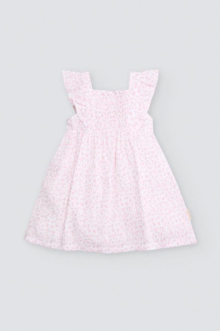 VESTIDO DE BEBÉ SIN MANGAS BLANCO CON ESTAMPADO