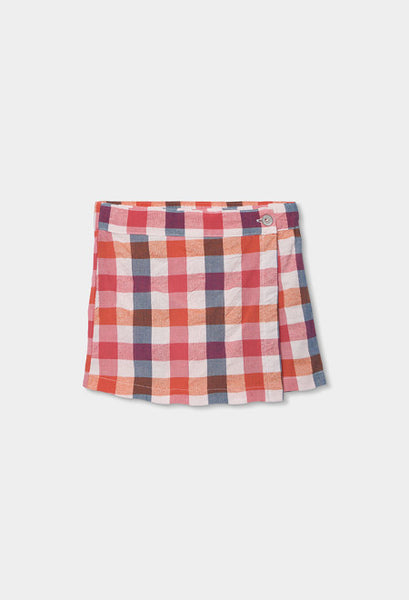 FALDA-SHORT A CUADROS MULTICOLOR