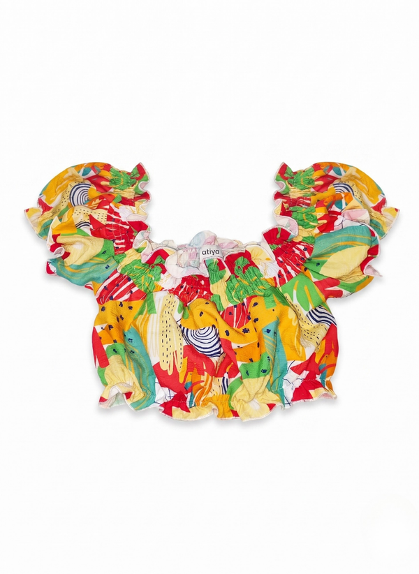 TOP DE MANGA CORTA TROPICAL