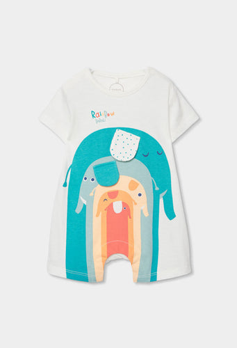 PELELE DE PUNTO CORTO BLANCO DE ELEFANTES DE COLORES