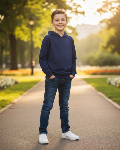 SUDADERA BÁSICA AZUL MARINO