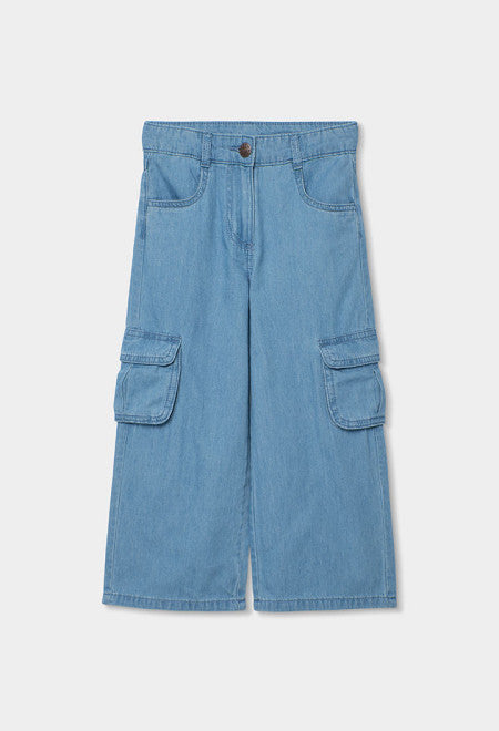 PANTALÓN DENIM AZUL BLEACH