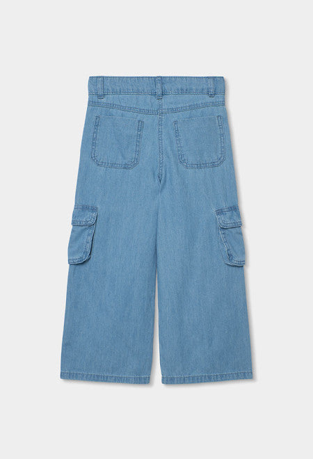 PANTALÓN DENIM AZUL BLEACH