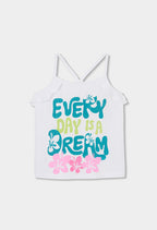 CAMISETA DE PUNTO DE TIRANTES BLANCA