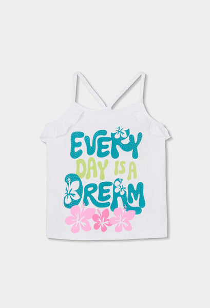 CAMISETA DE PUNTO DE TIRANTES BLANCA