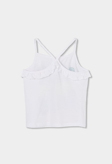 CAMISETA DE PUNTO DE TIRANTES BLANCA
