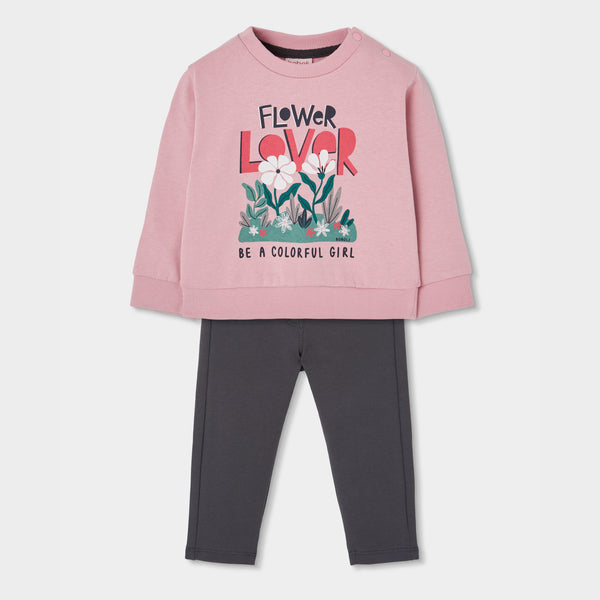 CONJUNTO DE PUNTO PARA NIÑA LOVER MANGA LARGA