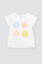CONJUNTO DE BEBÉ 3 PIEZAS BLANCO Y ROSA CON LAZO