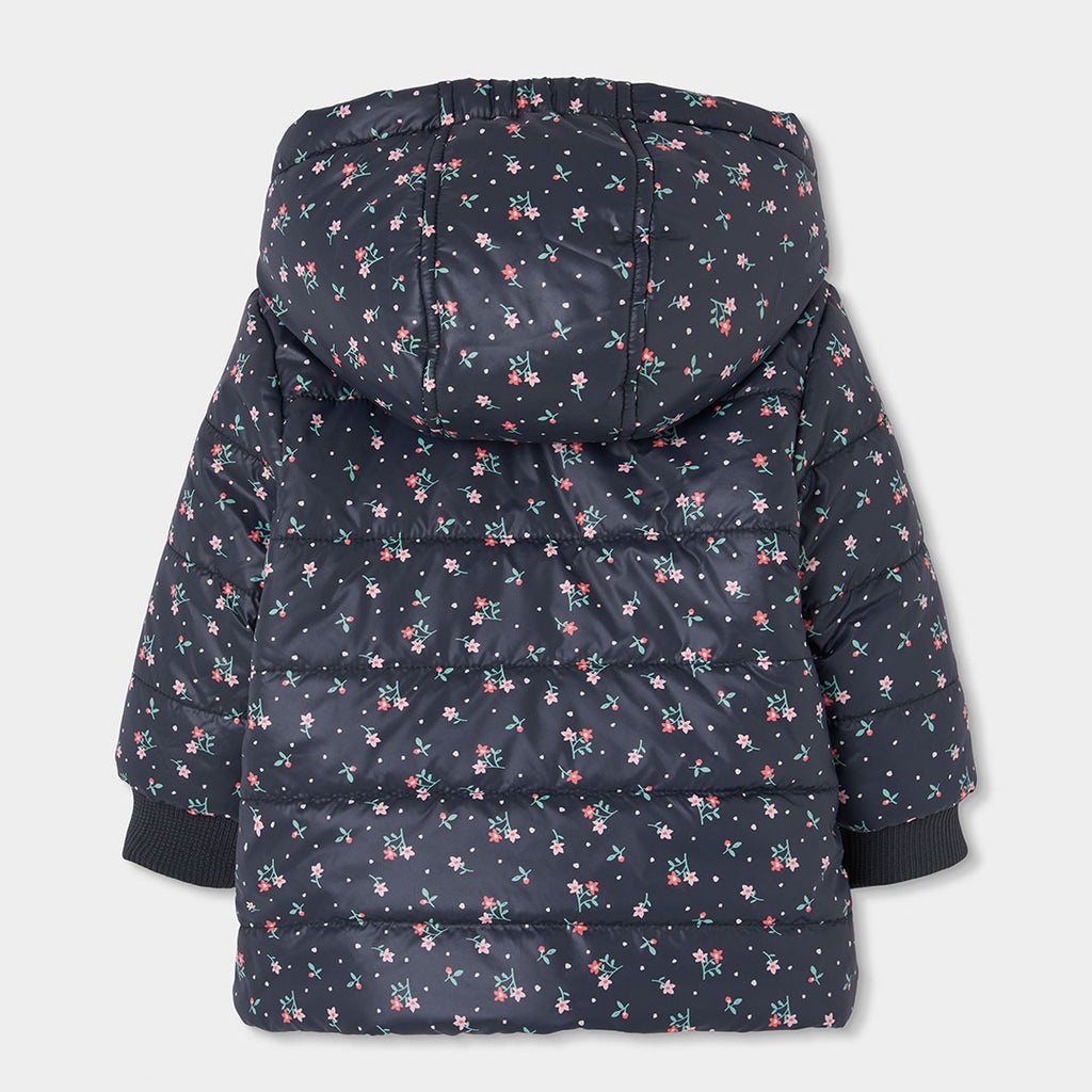 PARKA REVERSIBLE CON ESTAMPADO DE FLORES NIÑA