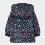 PARKA REVERSIBLE CON ESTAMPADO DE FLORES NIÑA