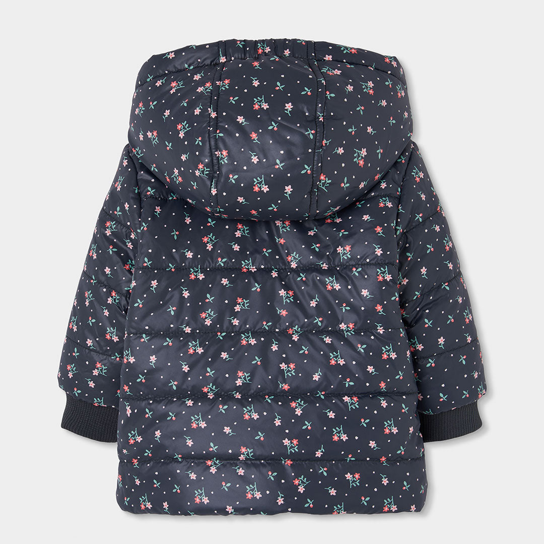PARKA REVERSIBLE CON ESTAMPADO DE FLORES NIÑA