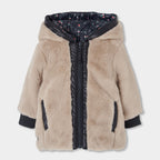 PARKA REVERSIBLE CON ESTAMPADO DE FLORES NIÑA