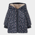 PARKA REVERSIBLE CON ESTAMPADO DE FLORES NIÑA