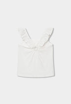 CAMISETA DE TIRANTES DE PUNTO FLAMENCO BLANCA