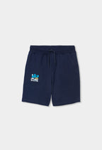 BERMUDAS DE PUNTO AZUL MARINO