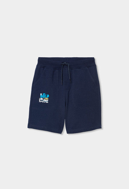 BERMUDAS DE PUNTO AZUL MARINO