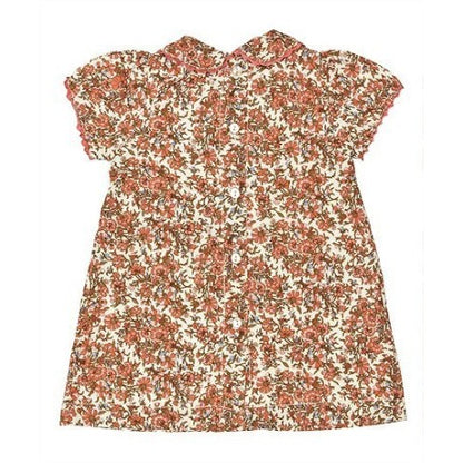 VESTIDO MANGA CORTA CON ESTAMPADO DE HOJAS