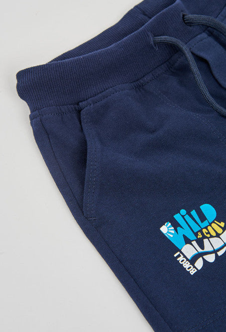 BERMUDAS DE PUNTO AZUL MARINO