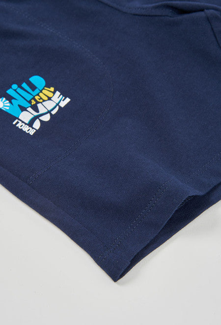 BERMUDAS DE PUNTO AZUL MARINO