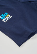 BERMUDAS DE PUNTO AZUL MARINO