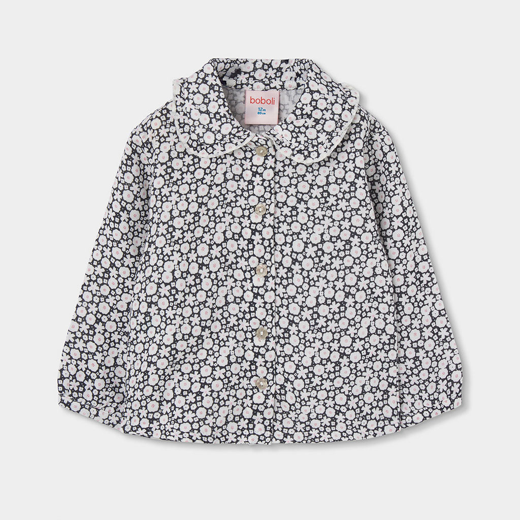 BLUSA DE MUSELINA CON ESTAMPADO DE FLORES