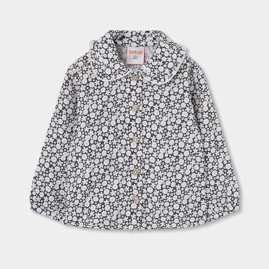 BLUSA DE MUSELINA CON ESTAMPADO DE FLORES