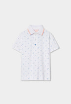 POLO PIQUÉ CON ESTAMPADO DE PALMERAS