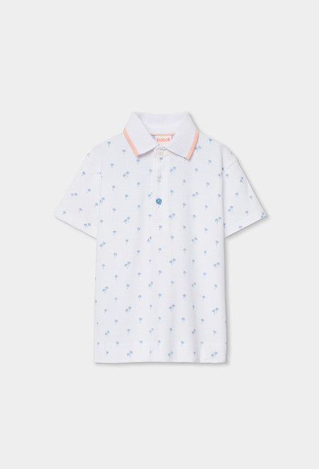 POLO PIQUÉ CON ESTAMPADO DE PALMERAS