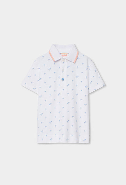 POLO PIQUÉ CON ESTAMPADO DE PALMERAS