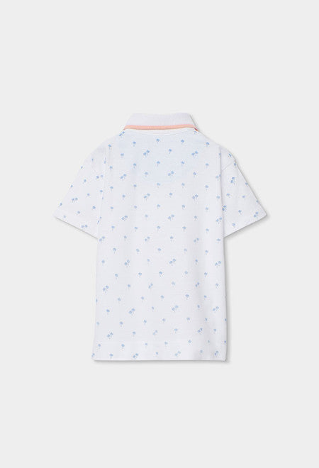 POLO PIQUÉ CON ESTAMPADO DE PALMERAS