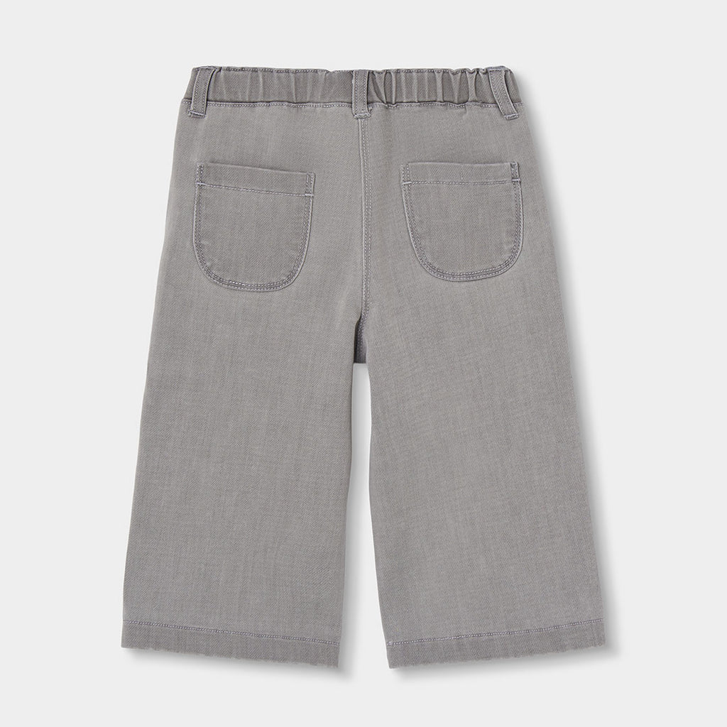 PANTALÓN DENIM GRIS CON FLORES