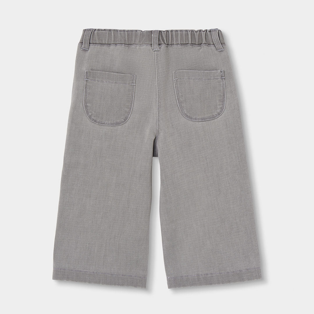 PANTALÓN DENIM GRIS CON FLORES
