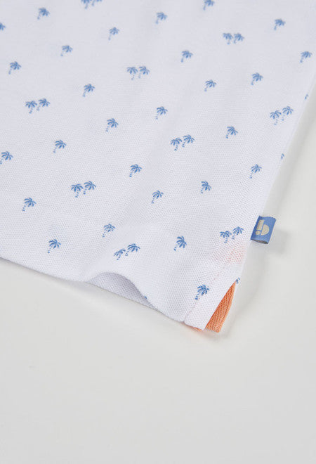 POLO PIQUÉ CON ESTAMPADO DE PALMERAS