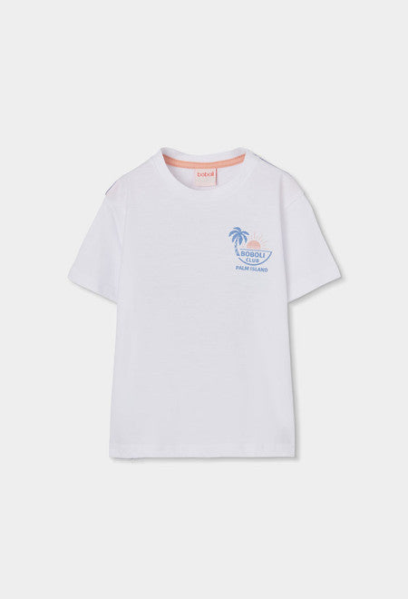 CAMISETA DE PUNTO BLANCO BEACH