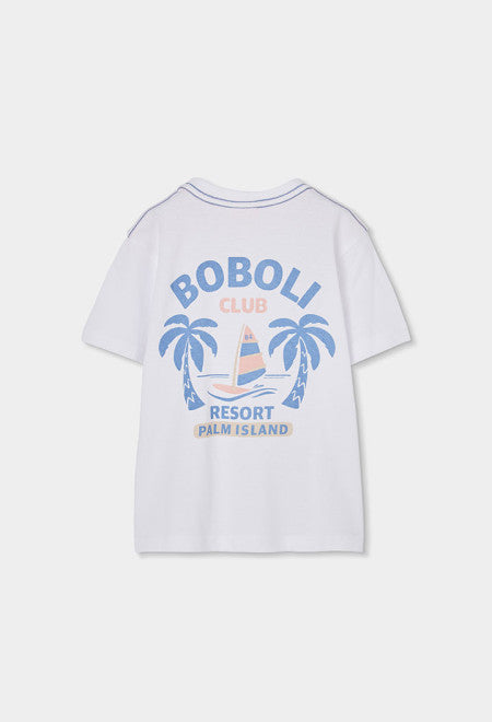 CAMISETA DE PUNTO BLANCO BEACH
