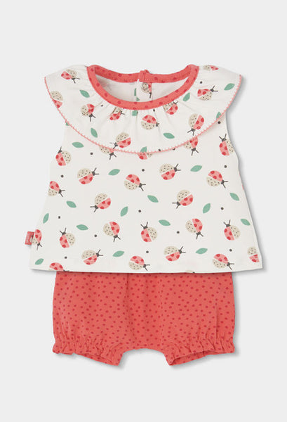 CONJUNTO DE PUNTO CON ESTAMPADO DE MARIQUITA