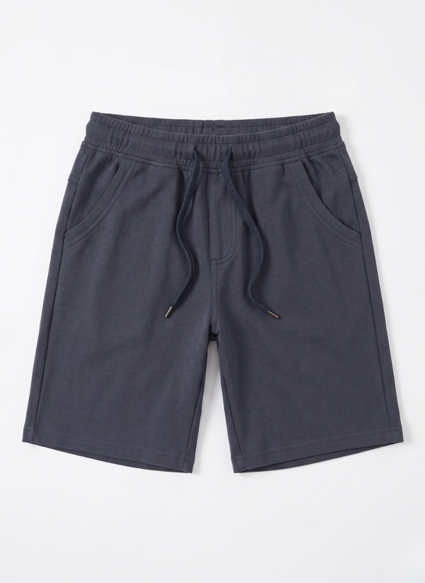 PANTALÓN CORTO DEPORTIVO NIÑO GRIS OSCURO
