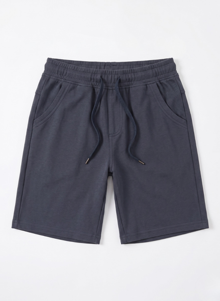 PANTALÓN CORTO DEPORTIVO NIÑO GRIS OSCURO
