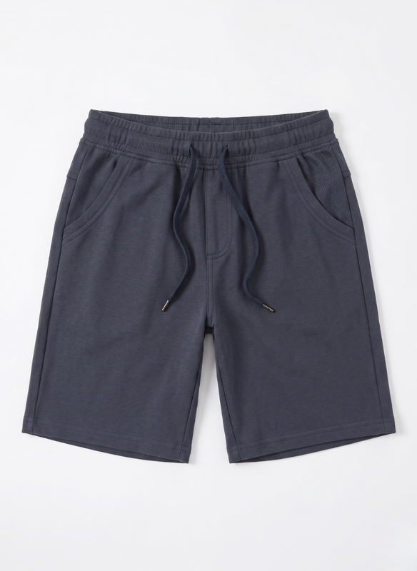 PANTALÓN CORTO DEPORTIVO NIÑO GRIS OSCURO