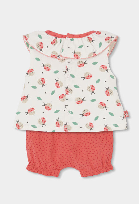 CONJUNTO DE PUNTO CON ESTAMPADO DE MARIQUITA