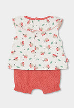 CONJUNTO DE PUNTO CON ESTAMPADO DE MARIQUITA