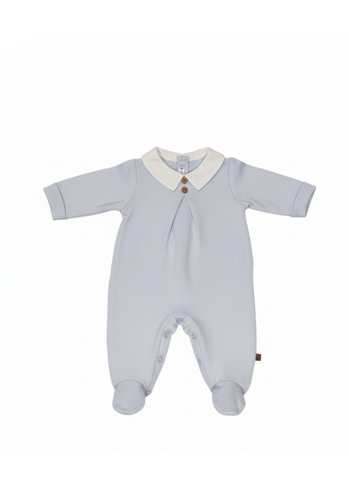 PELELE DE MANGA LARGA AZUL CELESTE CON CUELLO DE PETER PAN