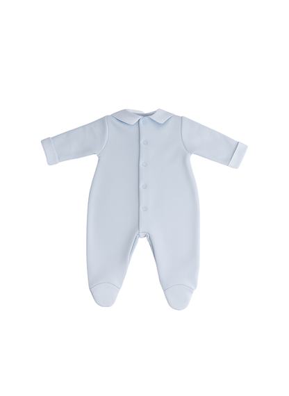 PELELE DE MANGA LARGA AZUL CELESTE CON CUELLO DE PETER PAN