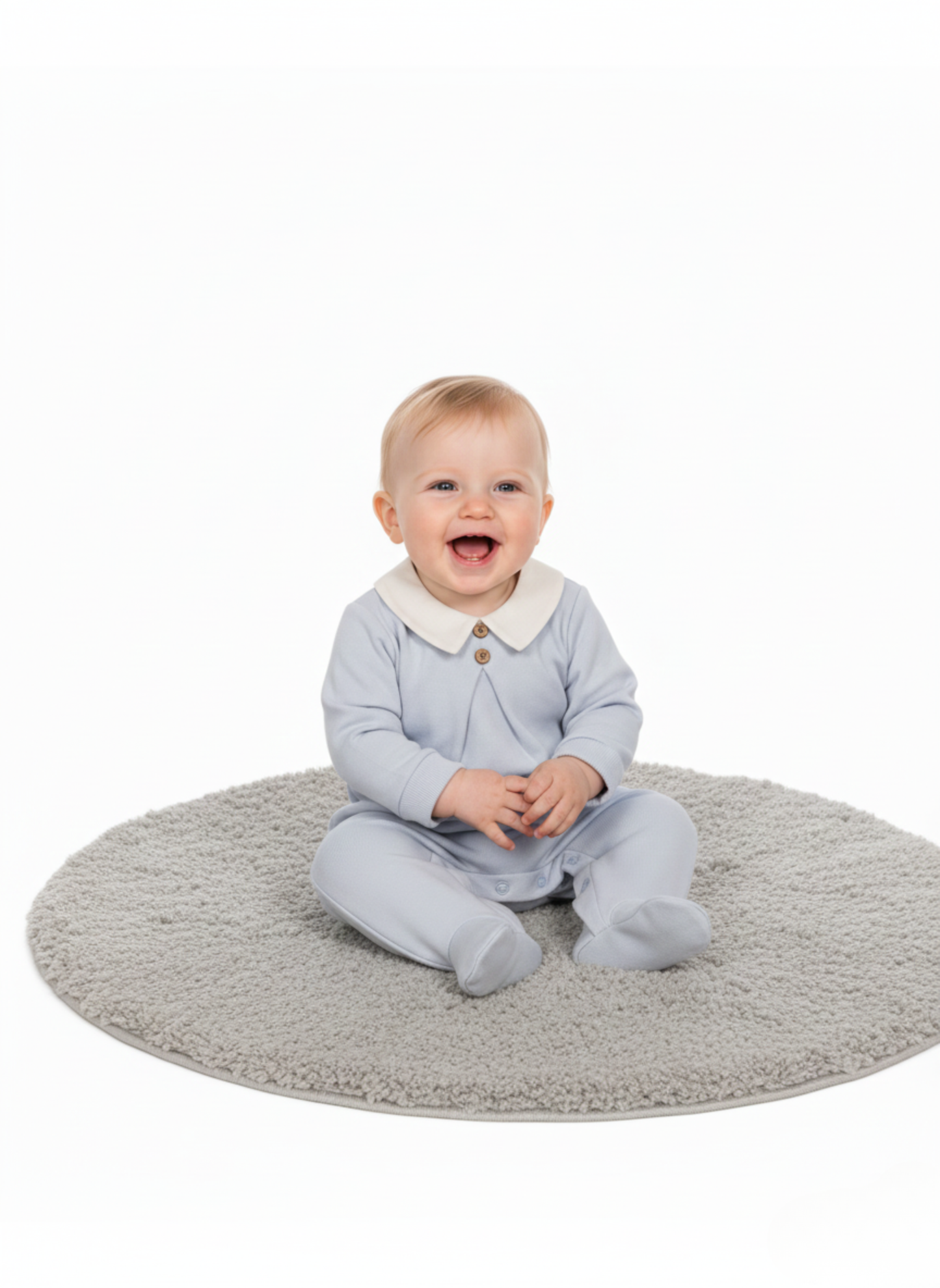 PELELE DE MANGA LARGA AZUL CELESTE CON CUELLO DE PETER PAN