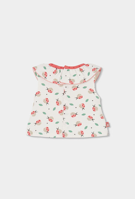 CONJUNTO DE PUNTO CON ESTAMPADO DE MARIQUITA